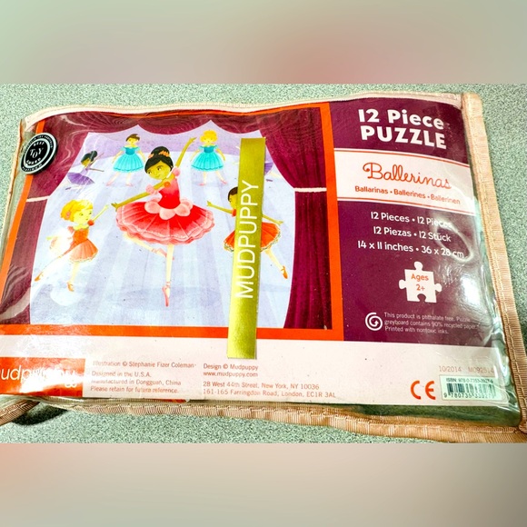 🚦🚦 Bundle 2 puzzles for $12 
Mudpuppy 12 piece Bag Jigsaw Puzzle - Ballerinas - Picture 2 of 8